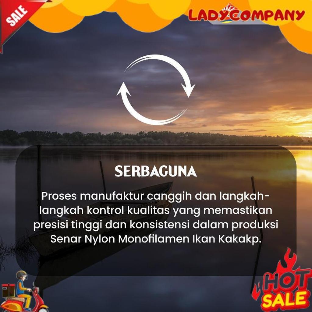 GROSIR Senar Cap Ikan Kakap  Ukuran 400 (25)  per Roll /Tali Senar Pancing / Senar Layangan