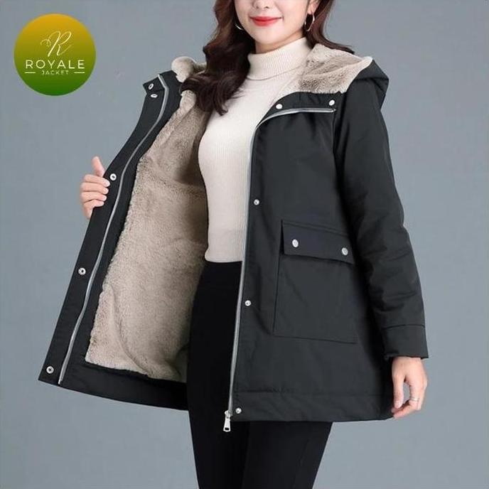 Jacket Bulu Wanita Jacket Winter tebal Jacket musim dingin berkualitas MRS