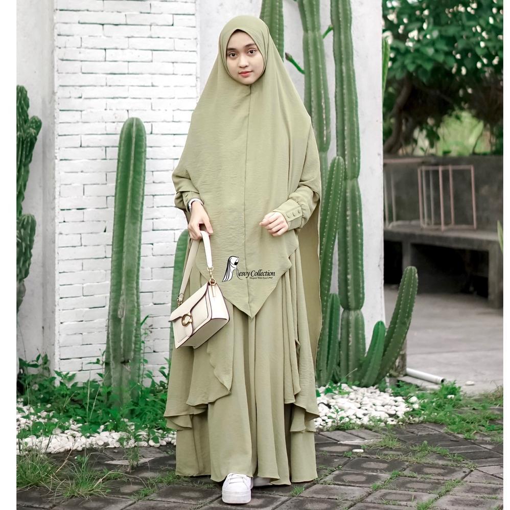 Gamis set syari Yumna Daily / Umroh by resvy_Collection