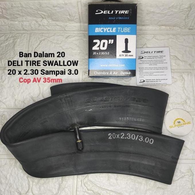 Promo Ban Dalam Sepeda Bmx 20 Deli Tire 20 X 2.30 - 3.0 Cop Pentil Motor Av 35Mm Cod