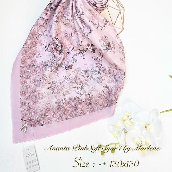 MARLENE - VOILE PRINT SYARI | HIJAB SEGIEMPAT VOAL MOTIF SYARI JUMBO