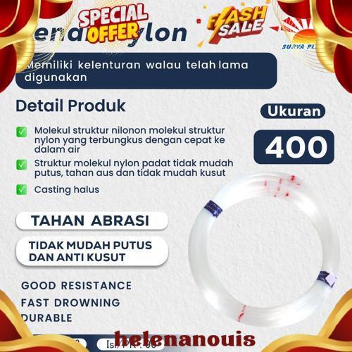 Termurah Senar Cap Ikan Kakap  Ukuran 400 (25)  per Roll /Tali Senar Pancing / Senar Layangan