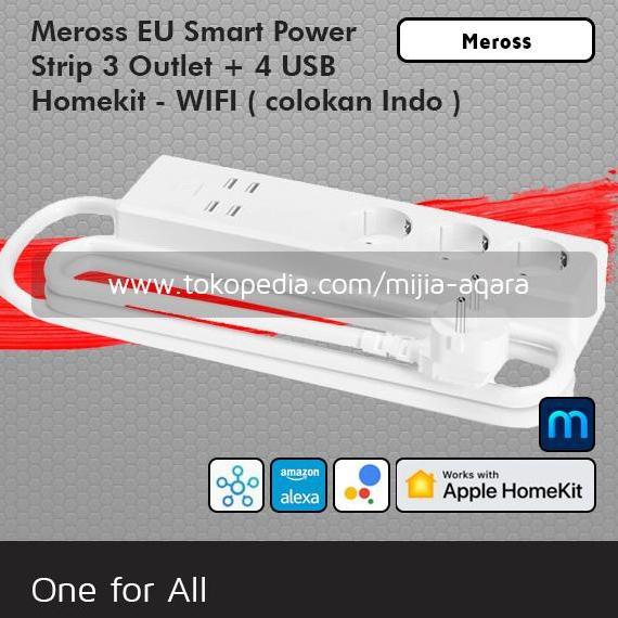 Meross Smart Wifi Surge Protector Power Strip Colokan Homekit Wifi