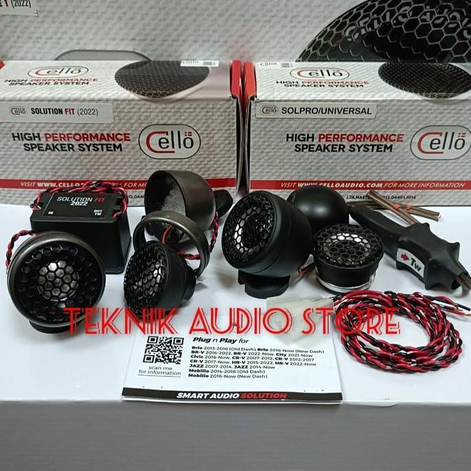 Tweeter fullrange Cello Solution Pro-Solution Fit plus soket pnp Honda murah