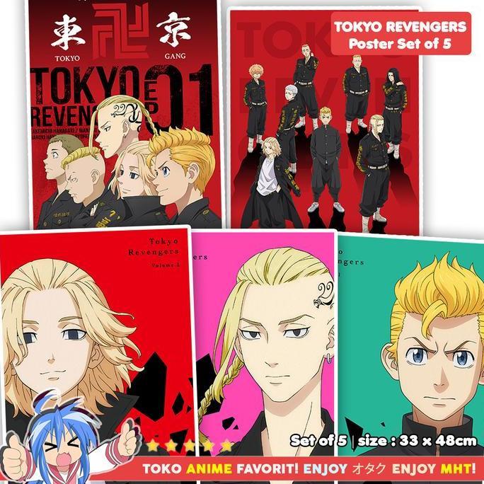 Promo Poster Anime Tokyo Revengers Set Of 5 Manji Mikey Draken Takemichi Cod