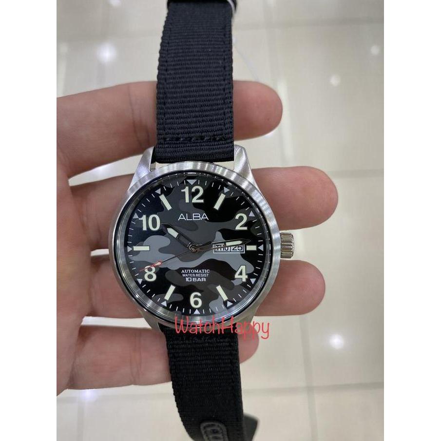 WatchHappy Alba AL4273X1 Automatic Black Nylon Strap AL4273 ORIGINAL