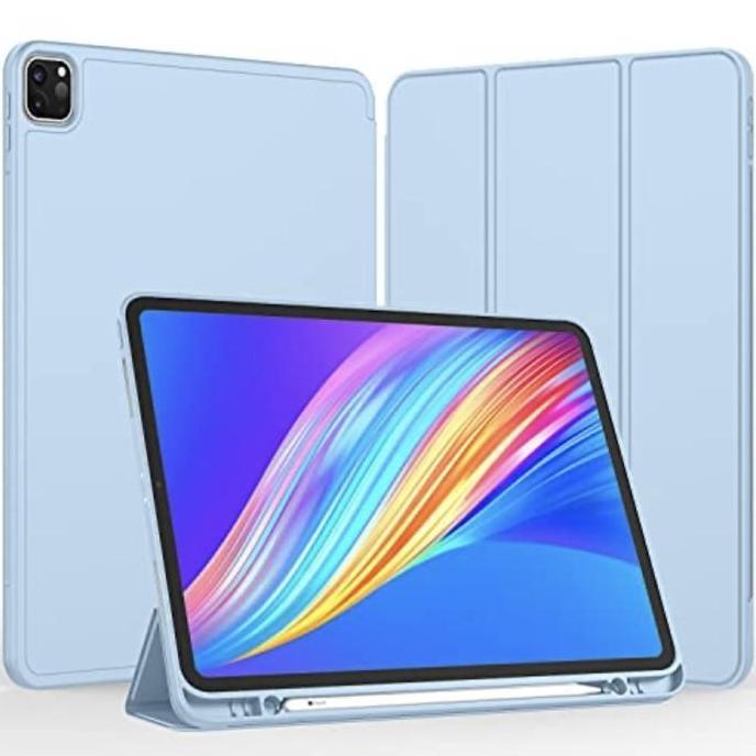 DF106 >> Smart Case iPad Pro 11 M2 2022 M1 2021 2020 Silikon With Slot Pencil