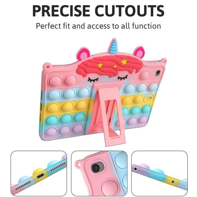 DF269>> iPad 5 6 Air 1 2 9.7 inch Case Pop it Unicorn Soft Casing Anak Tali