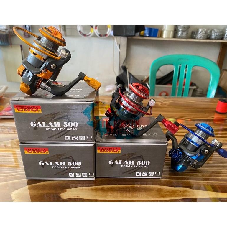 Reel Pancing Udang Uno Galah Mini 500 Aluminium Katrol