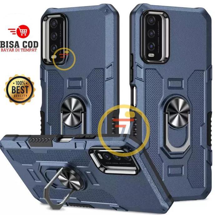 DT30 >> Casing Hard Case Untuk Vivo Y20 | Y20S | Y20S (G) | Y12S 2021| Y20 2021 Armor Ring Robot Cas