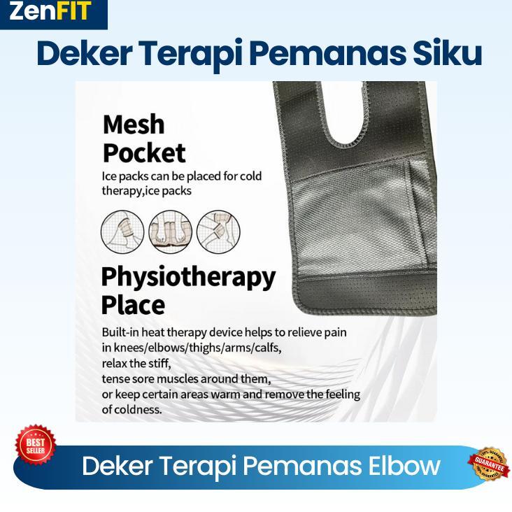 ZenFIT Deker Alat Terapi Pemanas Siku Elbow Pelindung Pemanas Siku Lengan Tangan Elbow Support mengu