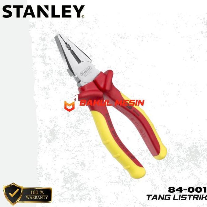 TEASEL TANG LISTRIK STANLEY 84-001 - TANG KOMBINASI 7" /VDE COMBINATION PLIERS 180MM 7INCH