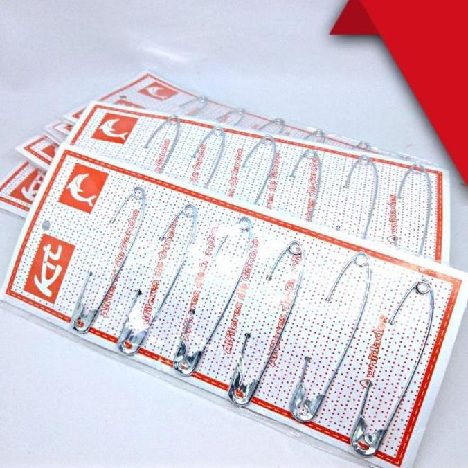 Peniti Jumbo 12card Peniti besar silver 72pcs