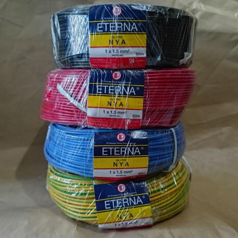 flaminggo shop ORI: KABEL NYA ETERNA/BUANA 1x1,5 50MITER(KAWAT)SNI