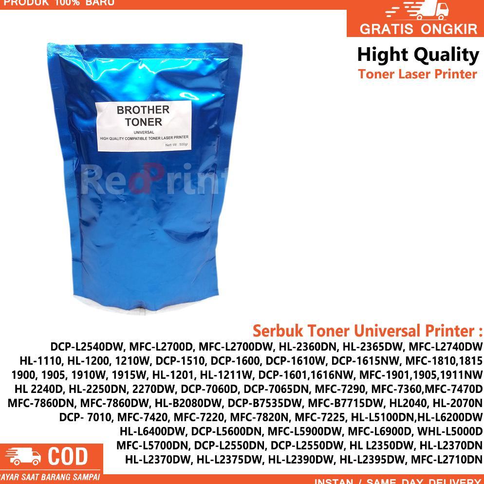 SERBUK TONER UNIVERSAL PRINTER/FOTOKOPI DCP-L2540DW, MFC-L2700D, MFC-L2700DW, MFC-L5900DW, MFC-L6900