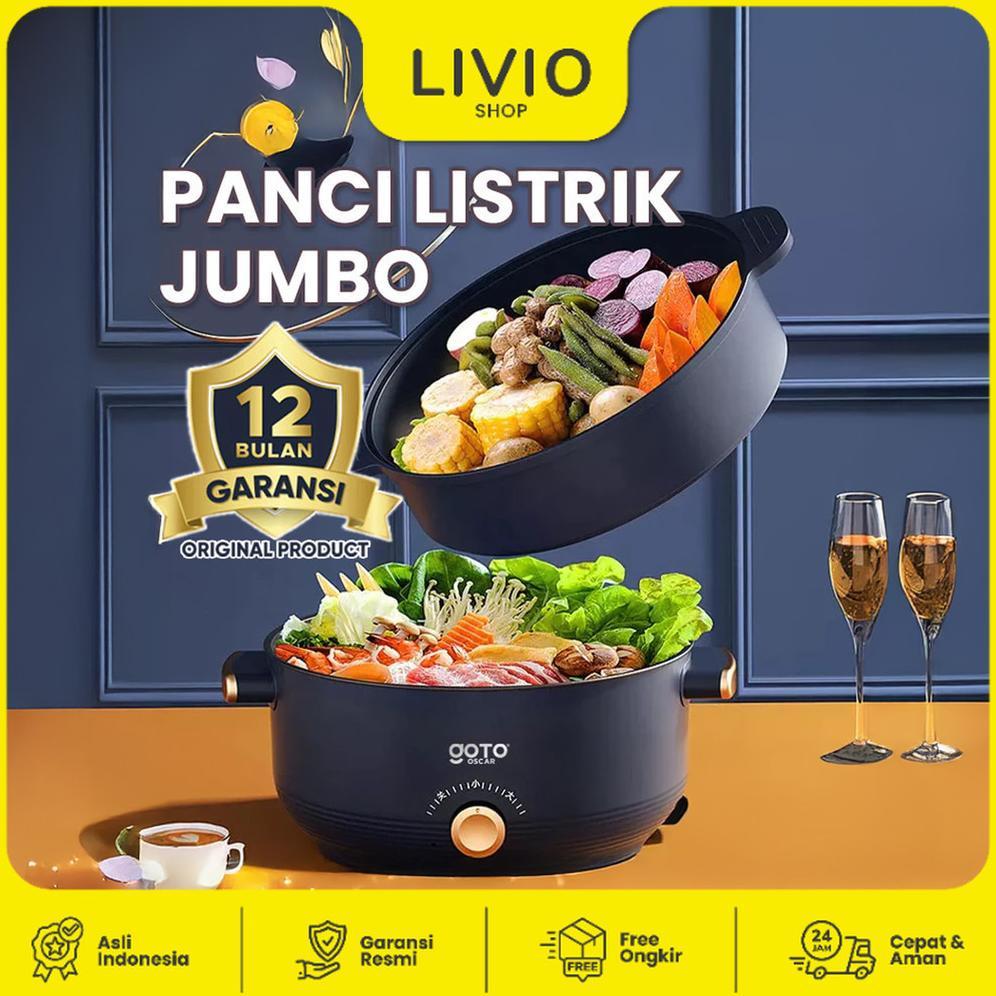 Goto Oscar Panci Listrik Serbaguna Elektrik Fry Pan 3L Goreng Kukus