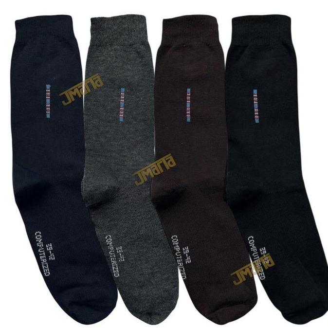 DI47 - 12 pasang kaus kaki pria panjang tebal bermotif cocok untuk acara resmi, formal dan kerja. De