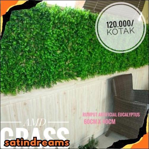 GROSIR Rumput sintetis eucalyptus artificial dinding