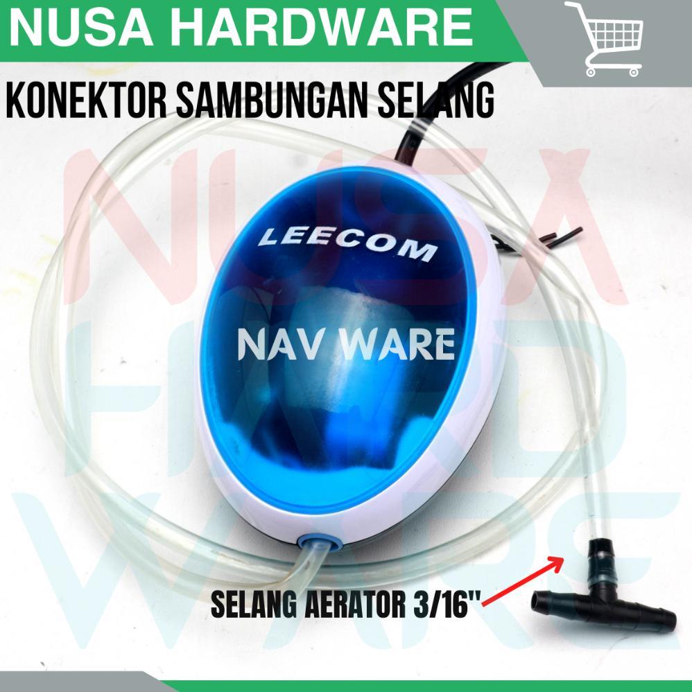 Promo Cod Nepel Konektor Sambungan Selang Pe 7Mm Pe 6Mm Aerator 3/16" Tee T Cabang 3 / Joiner Lurus 