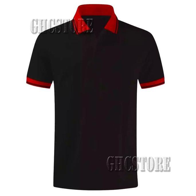 DT30 >> Baju Berkerah Pria Kaos Shirt Cowok Atasan Polos Kerah Warna Kekinian Dewasa Keren