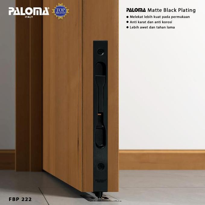 Promo Grendel Tanam Paloma, Flush Bolt Paloma Fbp222 Matte Black Cod