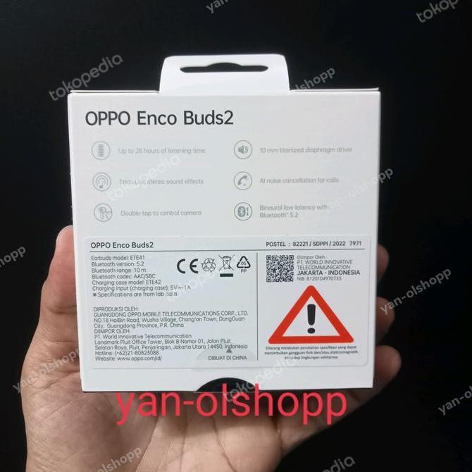 OPPO ENCO Buds 2 Headset TWS bluetooth All Noise Cancellation Resmi Original