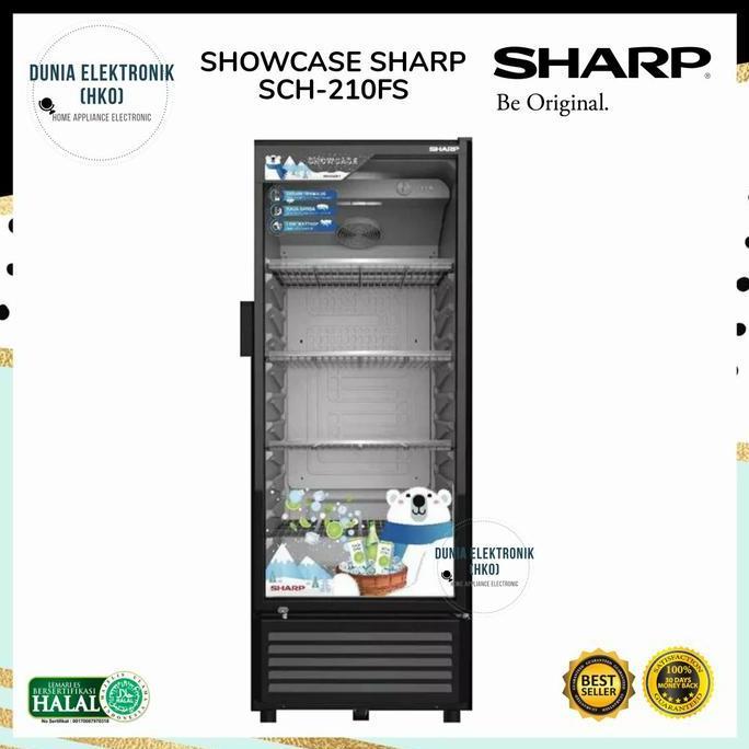 SHOWCASE SHARP SCH-210FS SHARP SCH210 DISPLAY COOLER LEMARI PENDINGIN