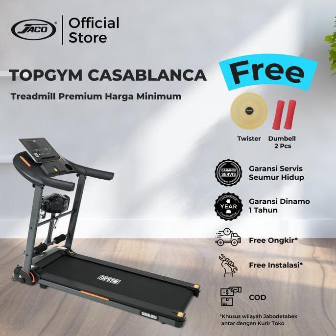 Alat Treadmill Olahraga Topgym Casablanca Free Ongkir Jabodetabek Jaco