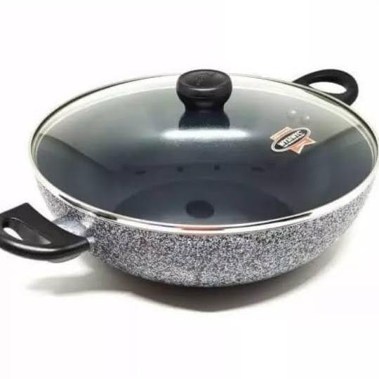 Maxim Wajan NEOSTONE NEO 30 Wok | Wajan Tutup Kaca 30cm