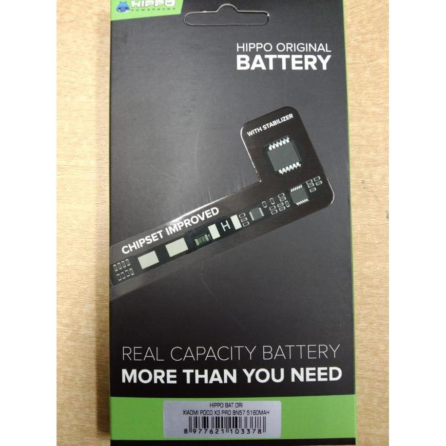 TERLARIS - Hippo baterai BN57 5160 MAH Baterai Battery poco X3 Pro Original Cell