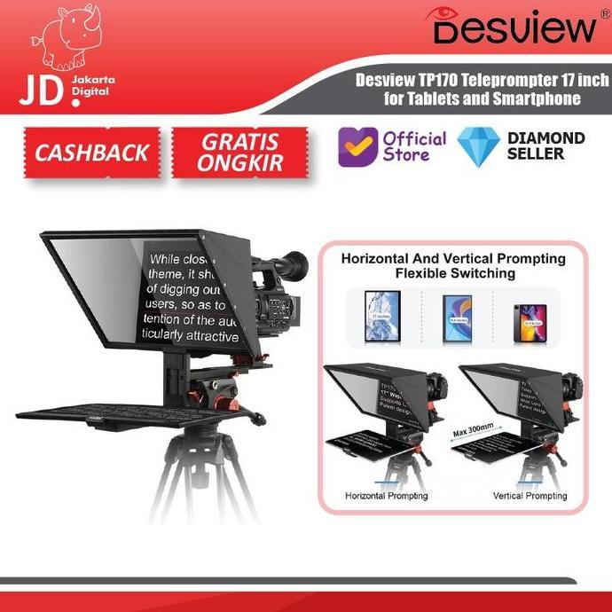 NEW Desview TP170 / TP-170 Teleprompter 17 inch for Tablets and Smartphone