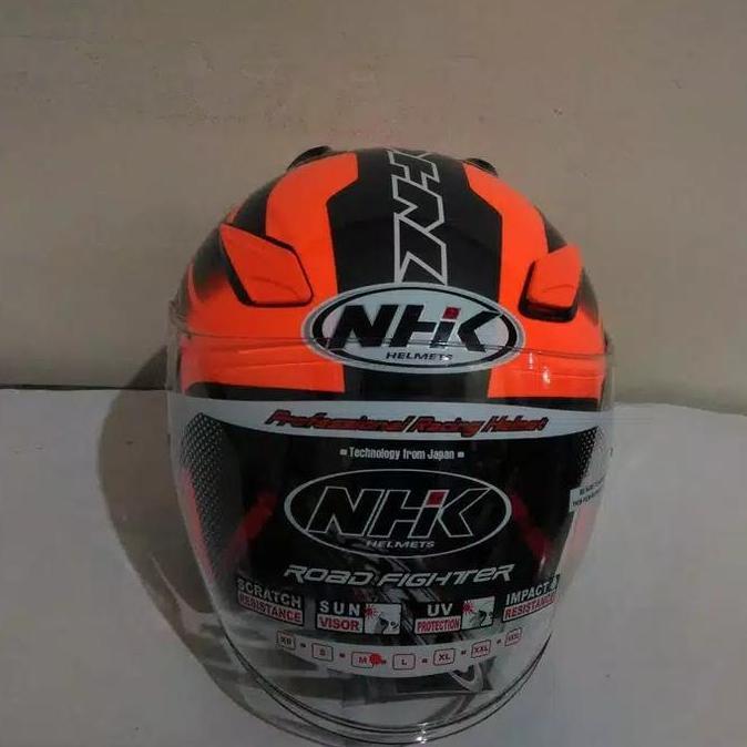 Nhk Helm R1 Motif Octarium Orange Fluorent silver Harga Termurah
