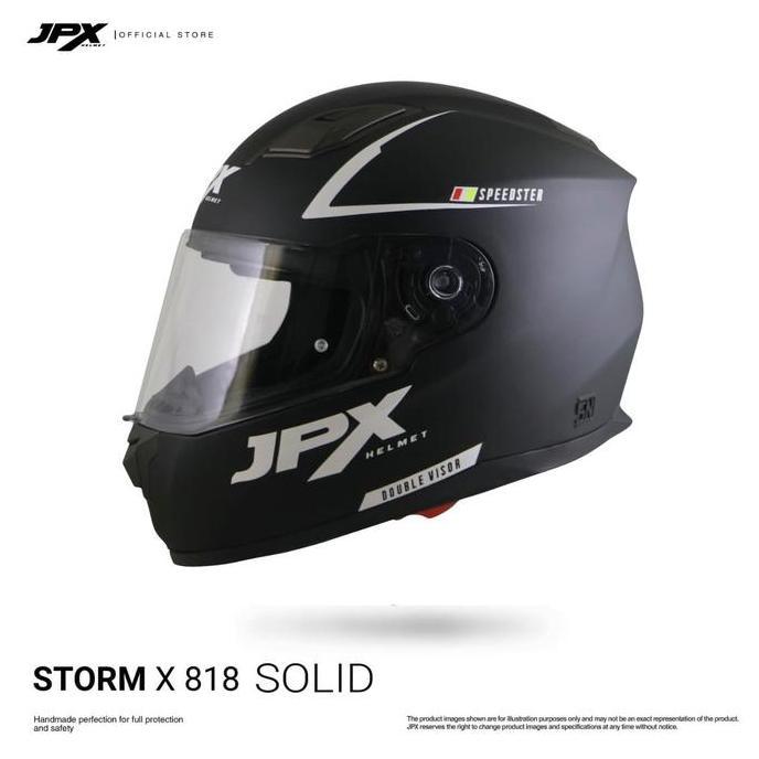 TERBARU - Helm JPX Full Face Storm X818 Solid
