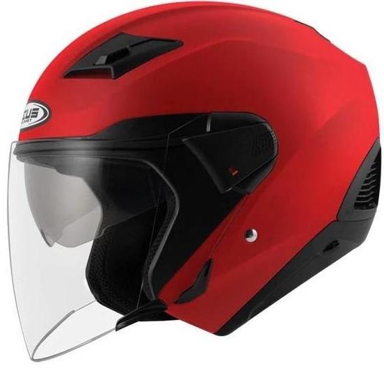 ZEUS ZS611 Z611 MATT RED HALF FACE