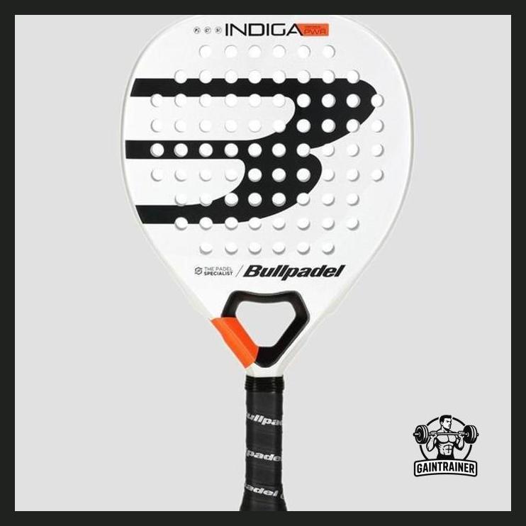 OLAHRAGA - PADEL RAKET BULLPADEL INDIGA PWR 25 360-370 G WHITE GOOD QUALITY