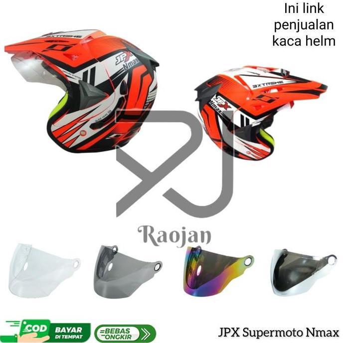 DA84 }} Kaca helm Jpx Supermoto Nmax Visor helm Jpx Supermoto Nmax