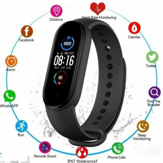 Smartband M6. Jam kesehatan jam M6 terbaru jam olah raga pria/wanita