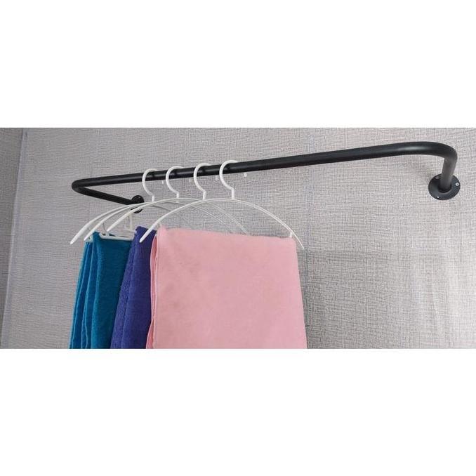 COD gantungan baju gawang tembok Besi Pakaian Besi Putih Jemuran