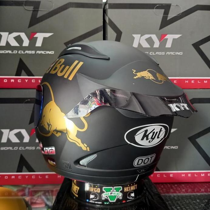KYT HELM RC7 SOLID BLACK MATT|DOFF+VISOR IRIDIUM+SPOILER PAKET GANTENG