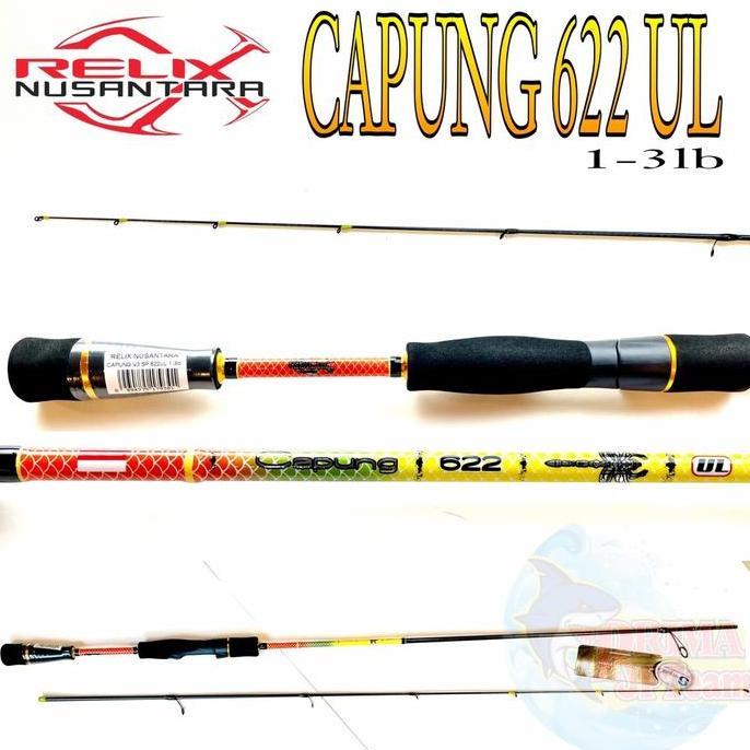 Joran relix nusantara capung ul 622 ,662, 702 , 732 dan 762 joran casting ring seaguide Pancing