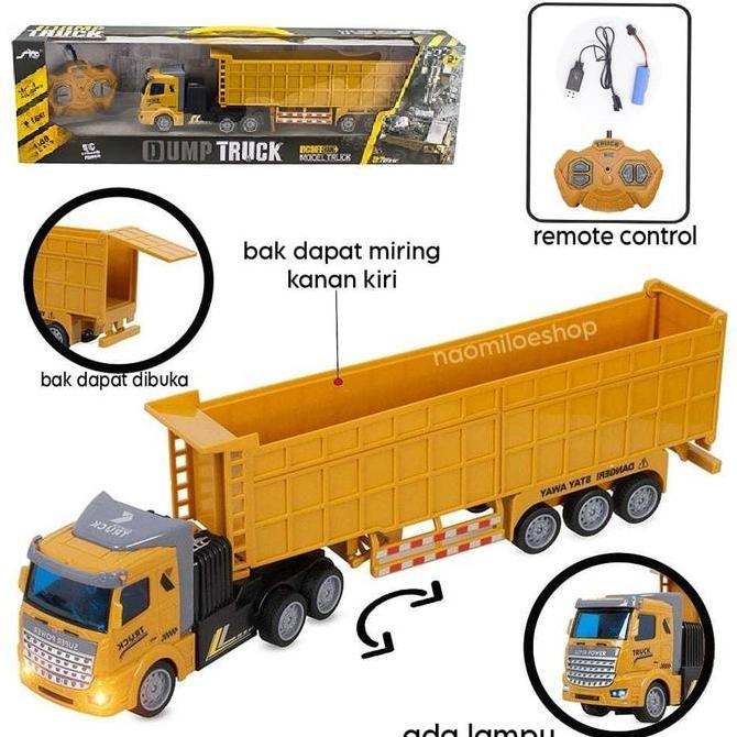 Mainan Anak Mobil Remote Control Truk Pasir Besar Skala 1:16 Baterai Perempuan Toys rc  truck traile