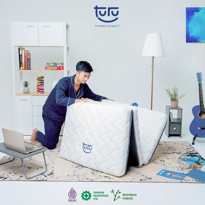 Kasur Lipat Lantai Trifold Premium TURU Wave Rebounded uk. 10x90x200