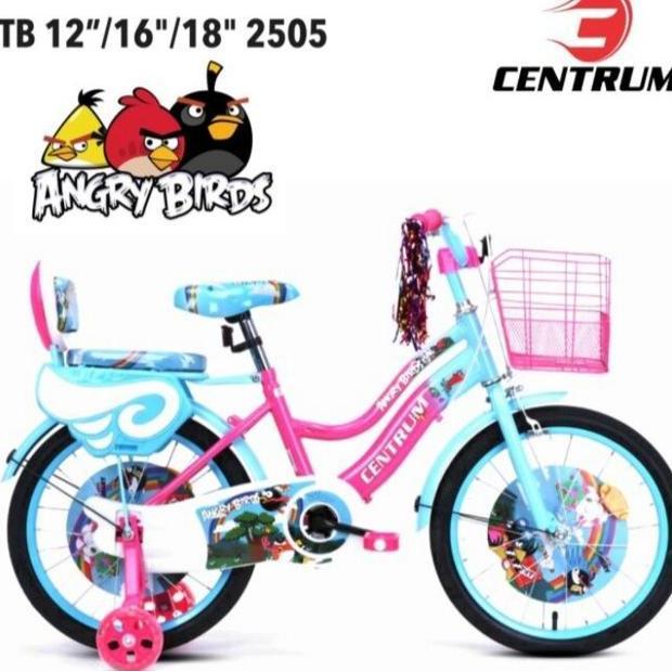 Sepeda Anak Perempuan 4 Roda Centrum X Angry D 2505 18 Inch Bubble