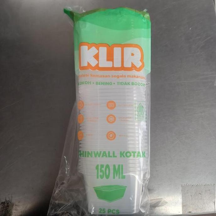 Thinwall klir square 150ml / thinwall cup 150ml kotak 150ml