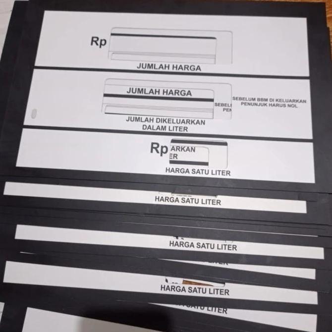 Stiker Display to pompa tatsuno / stiker keypad display tatsuno TA