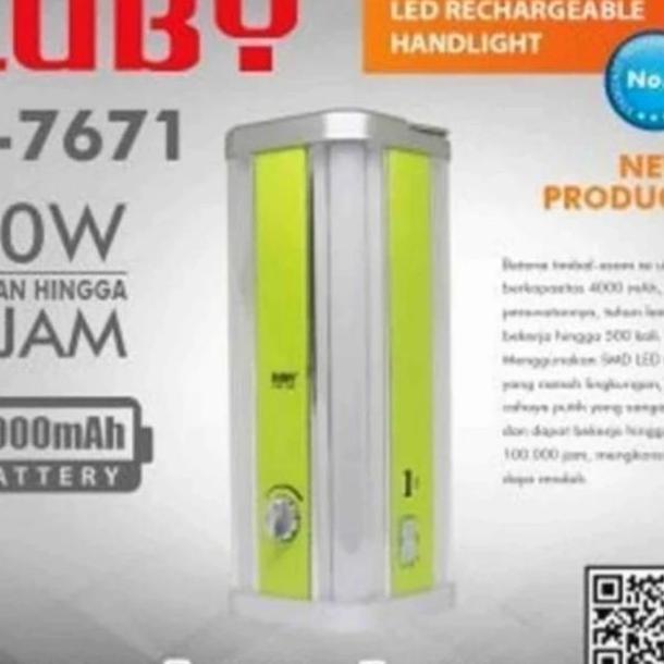 Lampu Emergency Lampu Darurat Luby L 7671 Lampu Led Rechargeable