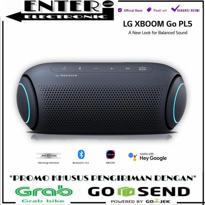 LG XBOOM PL5 - SPEAKER PORTABLE BLUETOOTH LG XBOOM GO WITH MERIDIAN