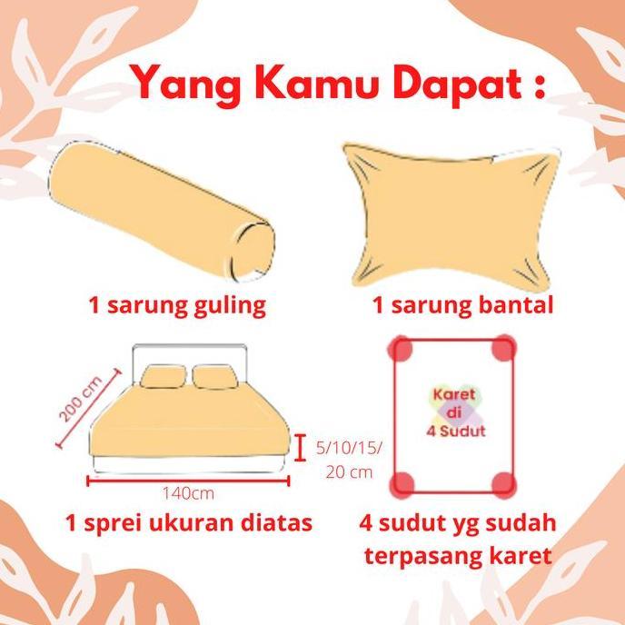 Sprei kasur busa ukuran 140x200