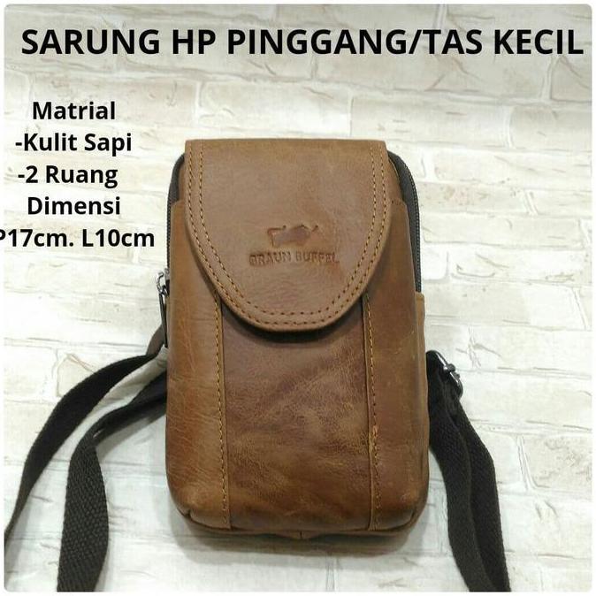 Promo Tas Selempang Pria Sarung HP kulit Asli COD