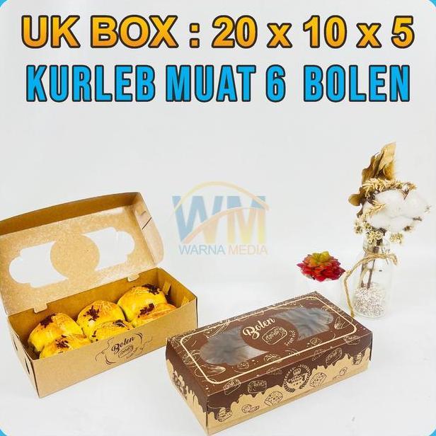 Isi 50Pcs Dus Bolen 24X10X5 Dus Bolen Pisang 24X12X5 Box Roti Cake Food Grade Laminasi Dalam Box Kue
